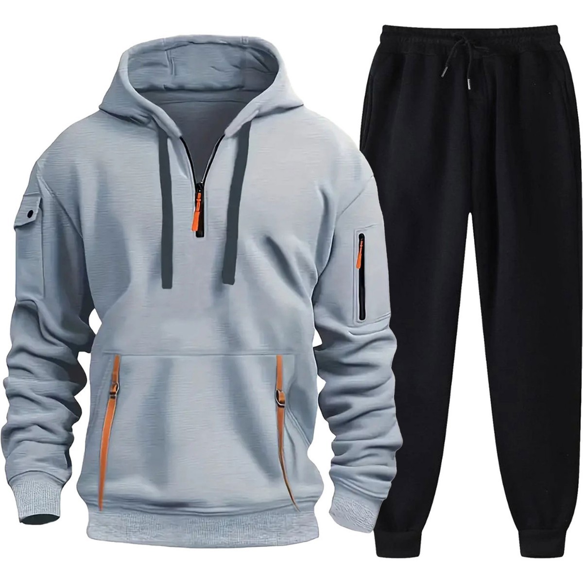 220g Ribbon Sweater with 220g Sweater Spring and Autumn Men's Pullover Fashion Hooded Sweater Sports Jacket