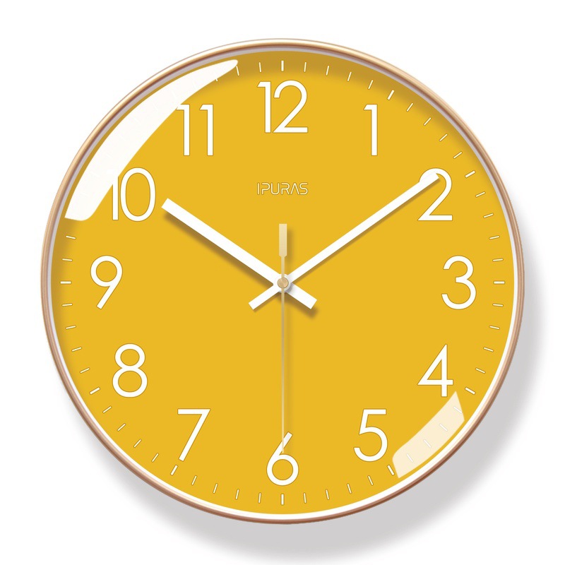 Picture of Yipula 6966 Simple Scandinavian Wall Clock Living Room Clock Fashion Creative Clock Silent Sweep Second Quartz Clock