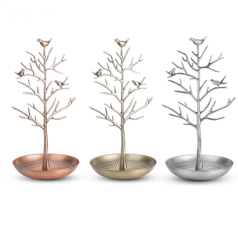 Danyuan Creative Alloy Bird Money Tree Jewelry Stand Jewelry Stand Earrings Ornament Storage Display Jewelry Props