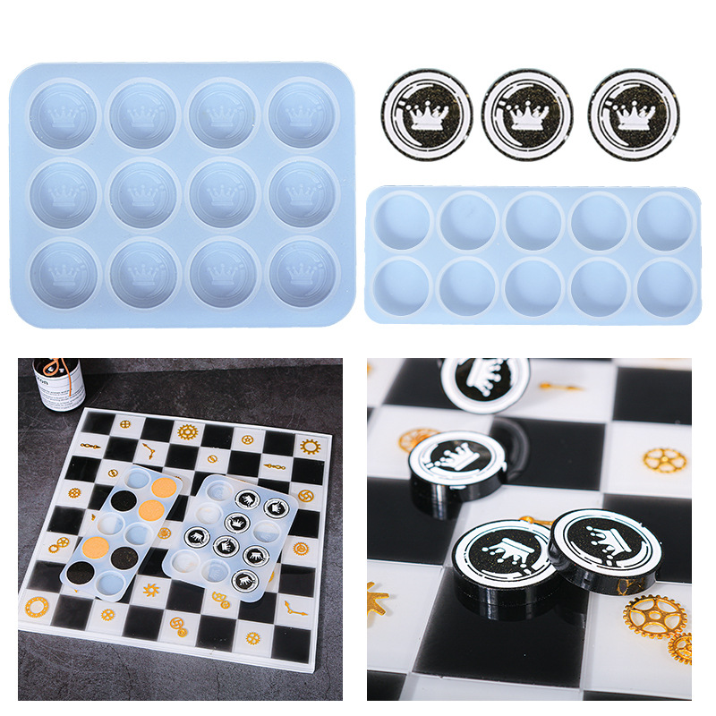 Triumphant drop mold chess crown chess piece blank piece silicone mold handmade diy jewelry