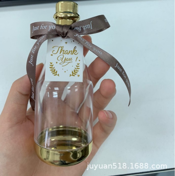 Picture of Creative transparent wine bottle champagne bottle candy box companion gift box new wedding candy box New