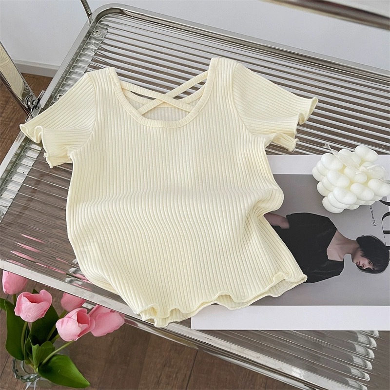 Picture of Girls' Summer Dress suit 2023 New Arrival Female Baby Korean Style Fashionable Short-sleeved Girl's Flower-bud Pants Summer Two-piece Set