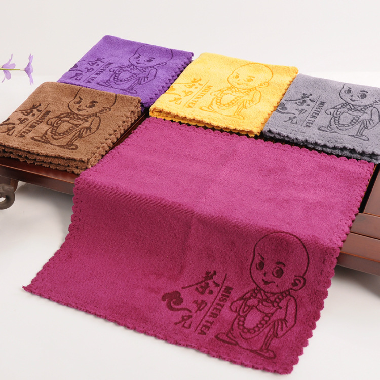 Picture of Tea Towel Thickened Absorbent Tea Towel Tea Table Rag Small Square Towel Kung Fu Tea Mat Pot Towel Independent Packaging Fixed Logo