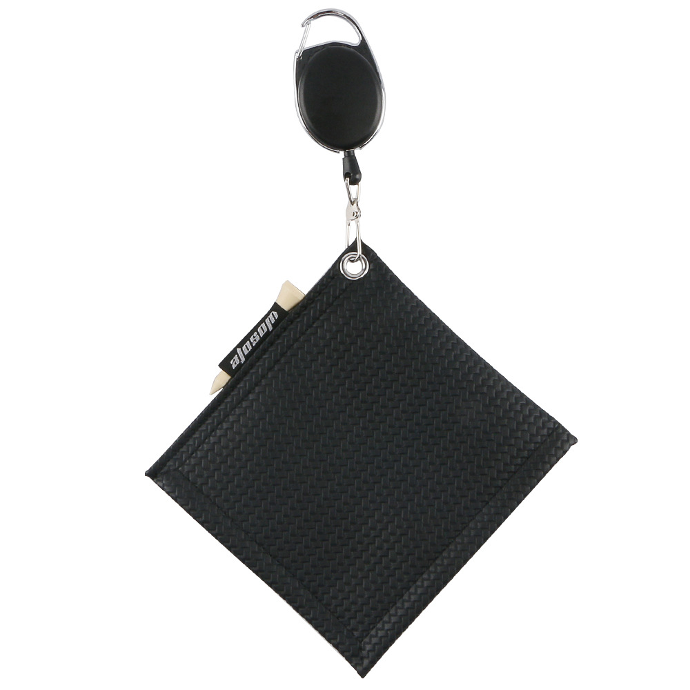 Picture of Cross-Border New Model Manufacturer Wholesale Pu Material Woven Pattern Retractable Rope Golf Ball Towel Golf Ball Cleaning Cloth