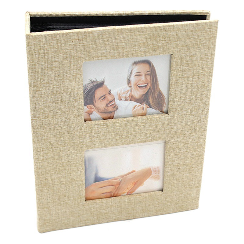 Cross-Border Cotton and Linen Cloth 6-Inch 200 Interstitial Photo Album with Window Opening and Windowless Series Photo Album Wholesale