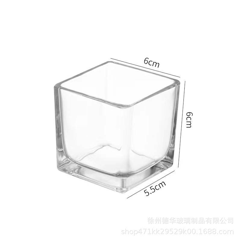 Picture of Transparent candle cup glass jar bedroom romantic Candlestick cup color frosted glass container aromatherapy empty cup with lid