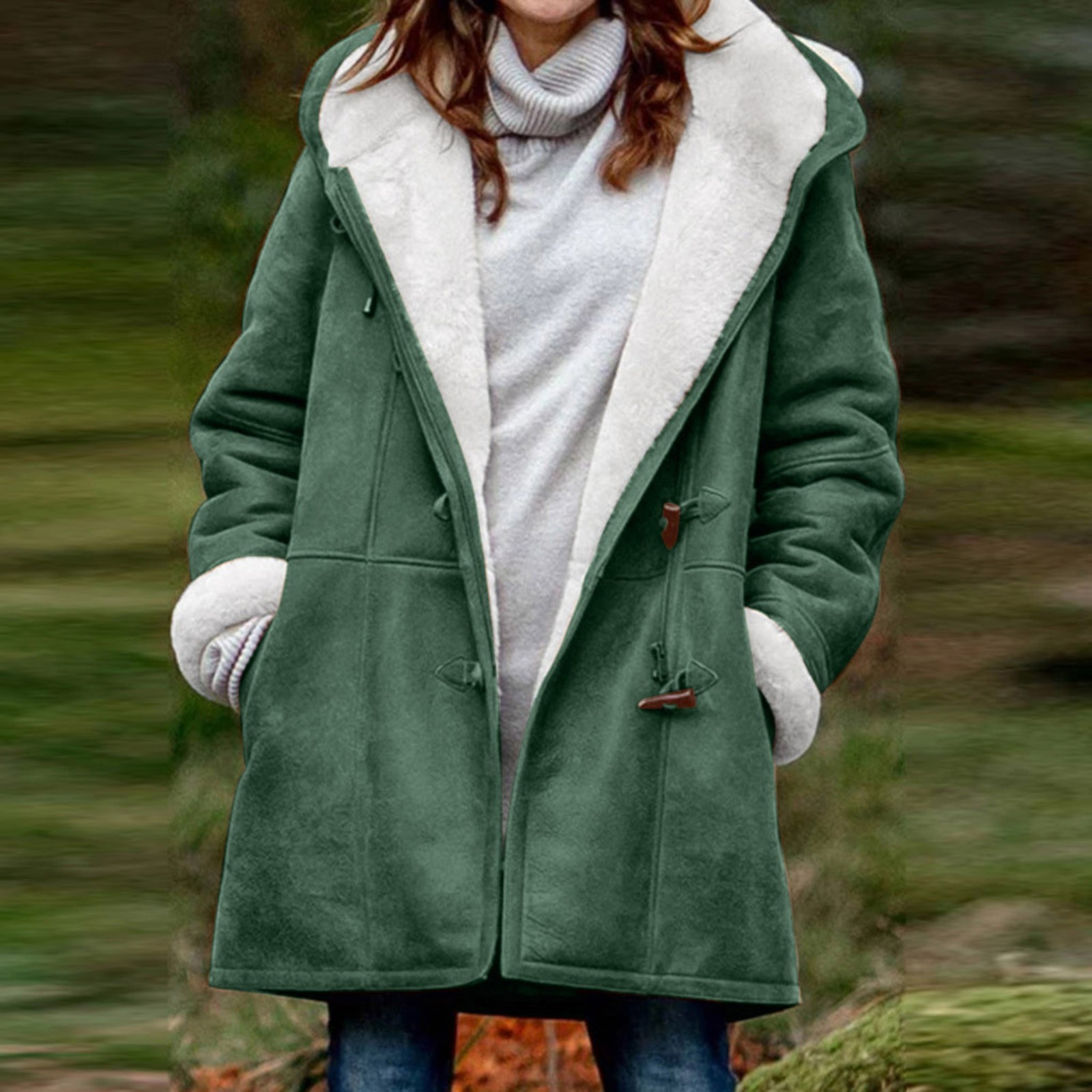 Bohemian Retro Coat Bohemian Winter Harajuku Ethnic Button Hooded Cardigan Women's Coat
