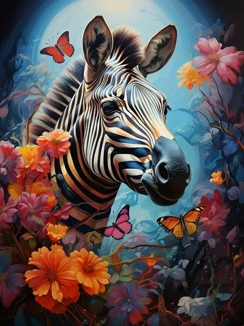 Picture of Foreign Trade Cross-Border 5D Animal Scenery Full of Diamonds DIY Diamond Embroidery Full of Diamonds Rubik's Cube Round Diamond Craft Decorative Painting Diamond Painting