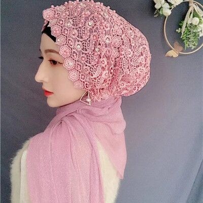 Cross-border Hot Scarf Women's Back Hiding Malay Long Tail Tie Scarf Shawl Scarf Lace Bag Headgear New Style