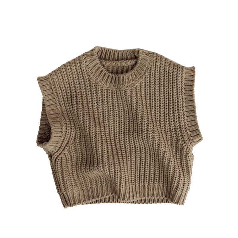 Picture of South Korea Children's Thick Thick Wool Vest Spring and Autumn Knitted Sweater Artistic Mori Style Sleeveless Vest for Boys and Girls Trendy
