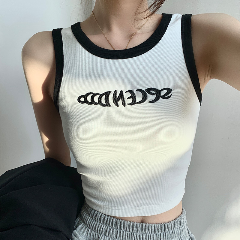 Camisole Women's Summer Outer Wear 2025 New Thin Short Navel-Baring White Shirt Slim Sleeveless Bottoming Top