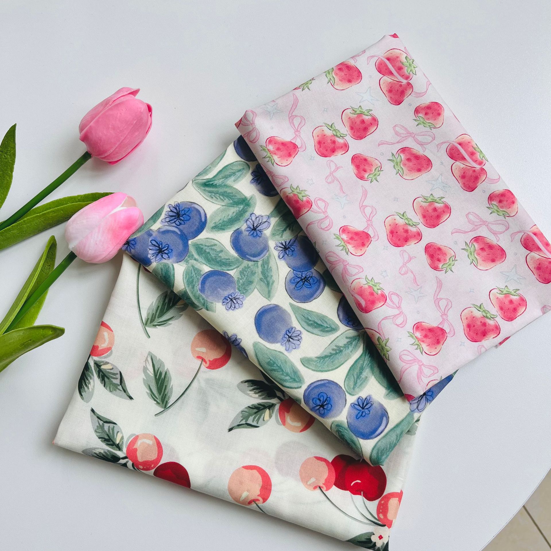 Cotton 60 Count Digital Printing Fabric 1.5m Width Fruit Pattern Home Wear Dress Shirt Fabric