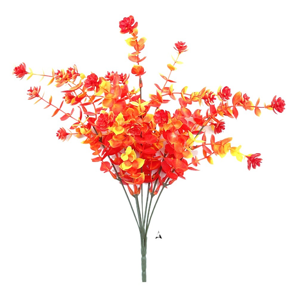 Picture of Cross-border autumn artificial plant eucalyptus Camellia artificial flower bouquet home decoration green plant props ornaments wholesale