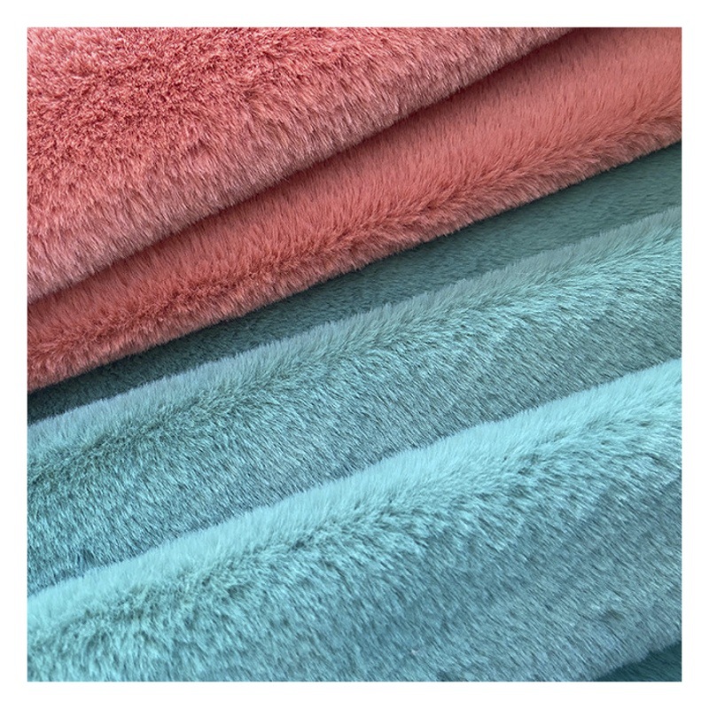 Spot 10mm rabbit mink plush fabric rabbit plush scarf handbag fashion coat blanket fabric