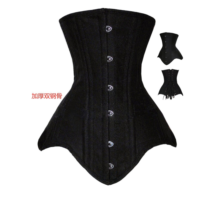 European and American Hot-Selling Cotton Clothing, Double Steel Bone Waist, Tummy Control, Crotch Bag, Palace Corset, Wholesale in Stock