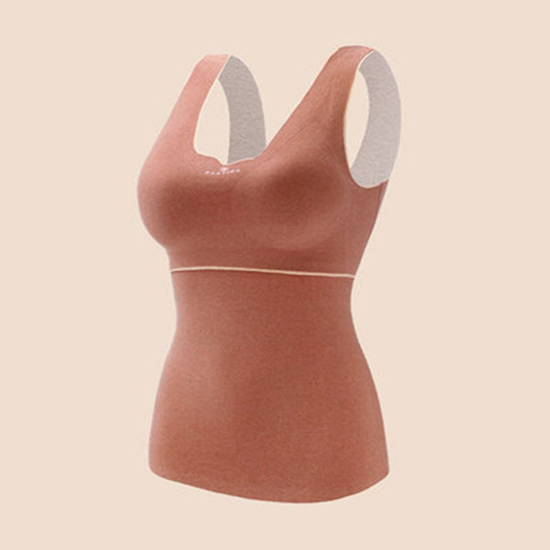 Picture of Autumn and winter New Hot warm vest seamless V-neck flower lace one-piece fixed Cup slim base underwear