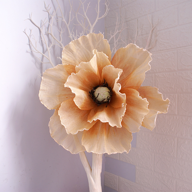 Picture of Large Artificial Poppy Flower Wall Decoration for Wedding Aisle, Window Display, and Festive Atmosphere