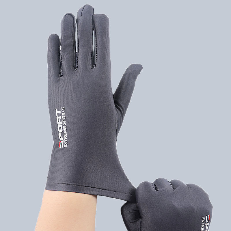 Picture of Gloves Men's and Women's Summer Open Finger Thin Ice Driving Leakage Two Finger Fishing Half Finger Riding Takeaway Rider Sports