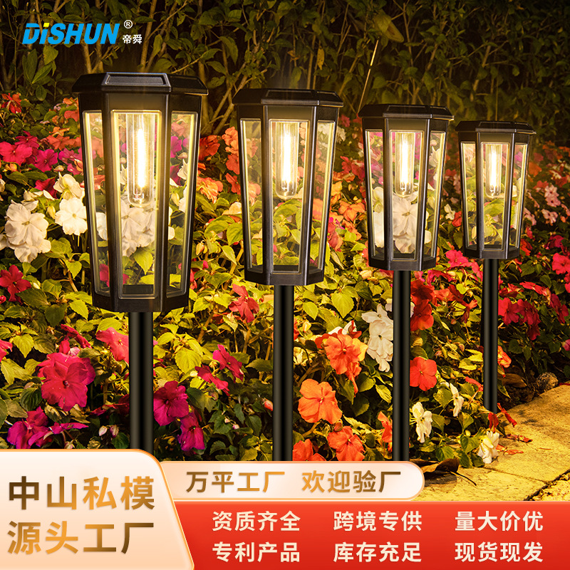 Cross-Border New Solar Light Courtyard Sensor Outdoor Automatic Lighting Luxury Garden Landscape Solar Courtyard Light