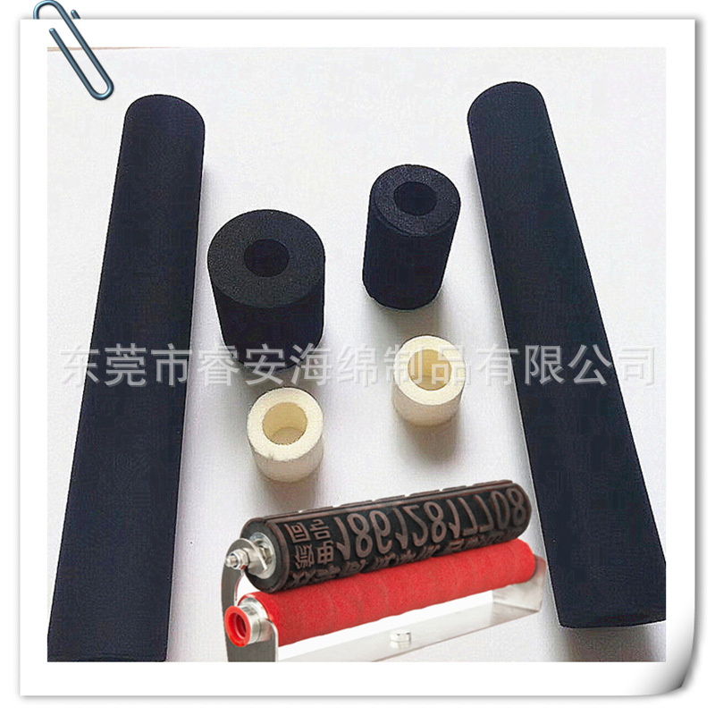 Picture of Wall advertising roller seal sponge automatic oil Rolling code device sponge tube black eva high elastic lettering sponge