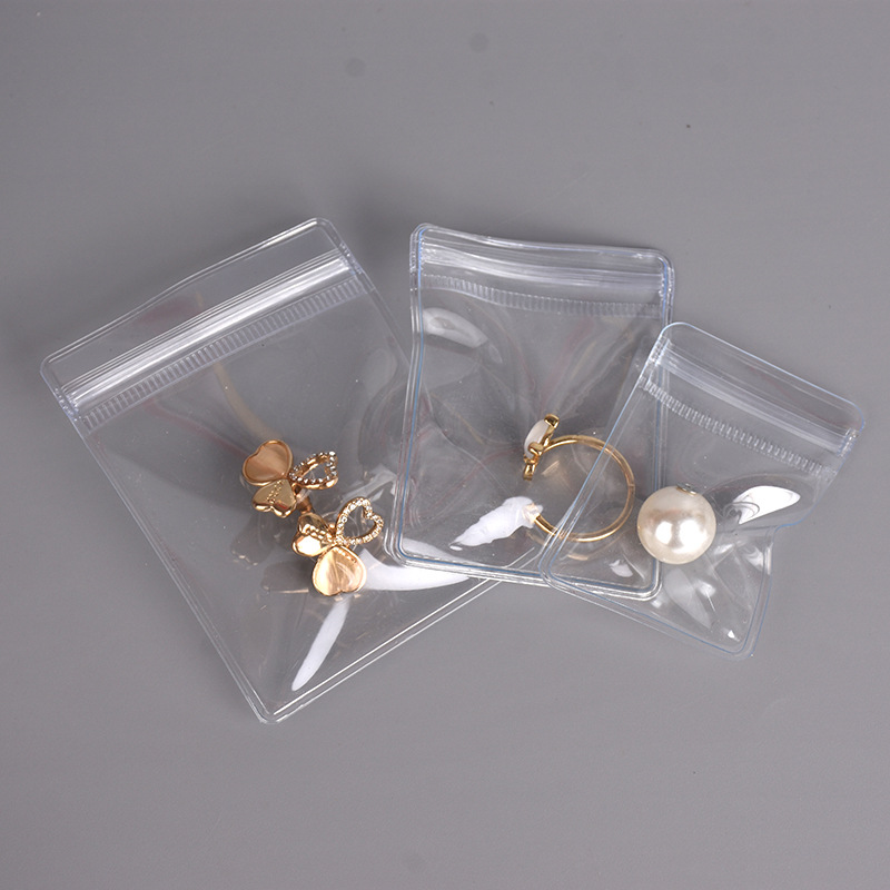 Earrings jewelry storage bag PVC jewelry jewelry bag transparent sealed bag Wenwan bracelet ziplock bag packaging bag