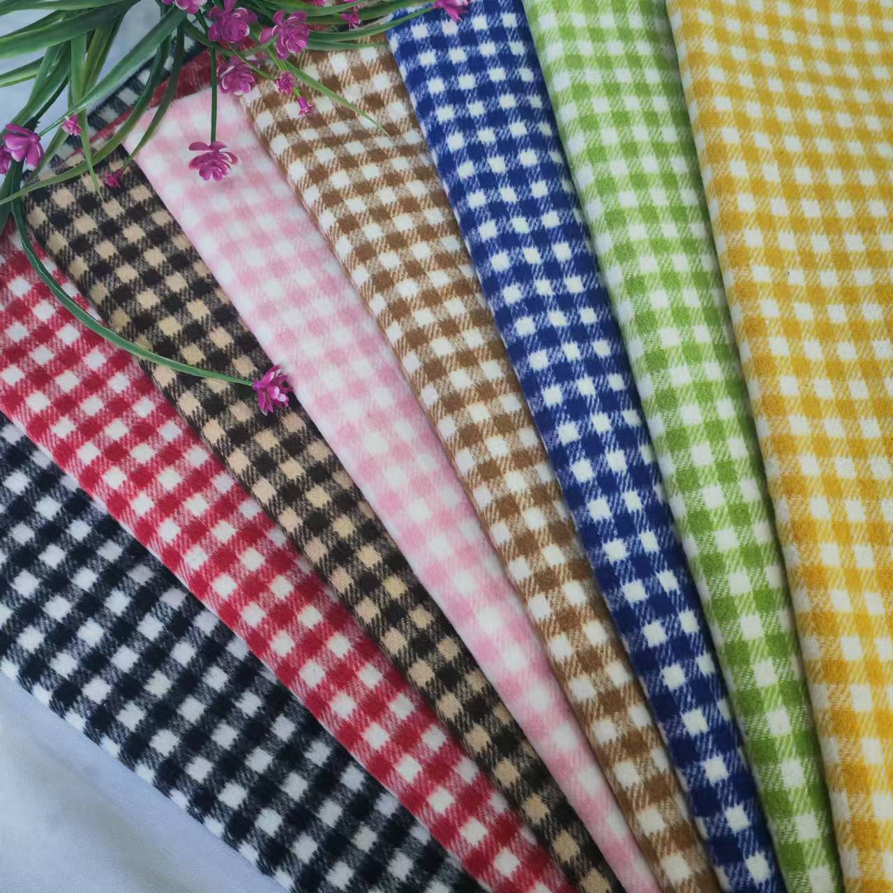 Shaoxing Factory in stock Autumn and Winter Short Shun Small Plaid Fashion Skirt Children's Wear Shoes and Hats Luggage Wool Fabric