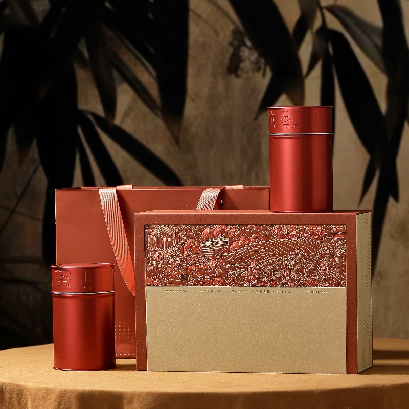 High-End New Tea Canister Packaging Gift Box Empty Box for Dahongpao Rock Tea, Dancong, Jin Junmei, Without Tea Leaves, Gift Box Packaging