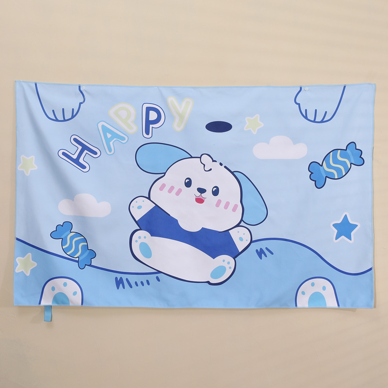 Picture of Children's Bath Towel, Double-Sided Velvet Beach Towel, Water-Absorbent, Quick-Drying, Portable Buckle Cartoon Cute Cloak, Warm, Soft and Comfortable