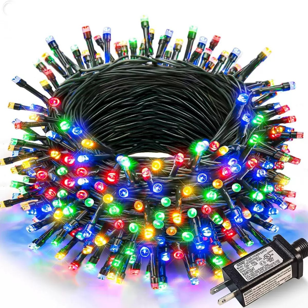 Low-voltage plug-in star light string US regulations European regulations British regulations dark green line flashing light string lights Christmas color LED light string