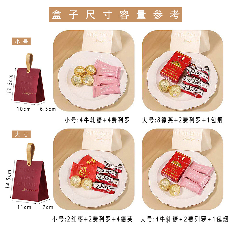 Picture of Portable Wedding Souvenir Candy Box European Style Wedding Candy Box 2025 New High-End Paper Box Wedding Candy Bag