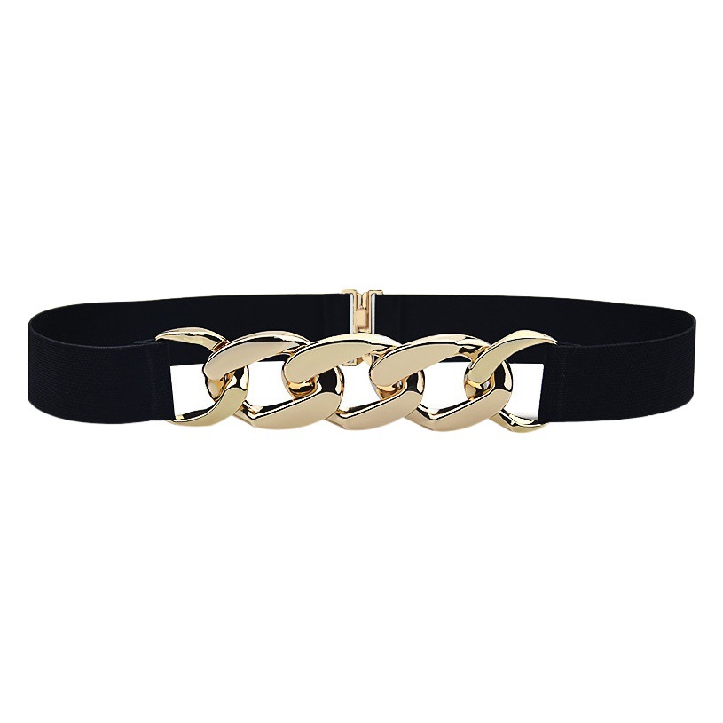 Amazon European and American slim-fit elastic belt decorative skirt suit simple fashion chain women's belt