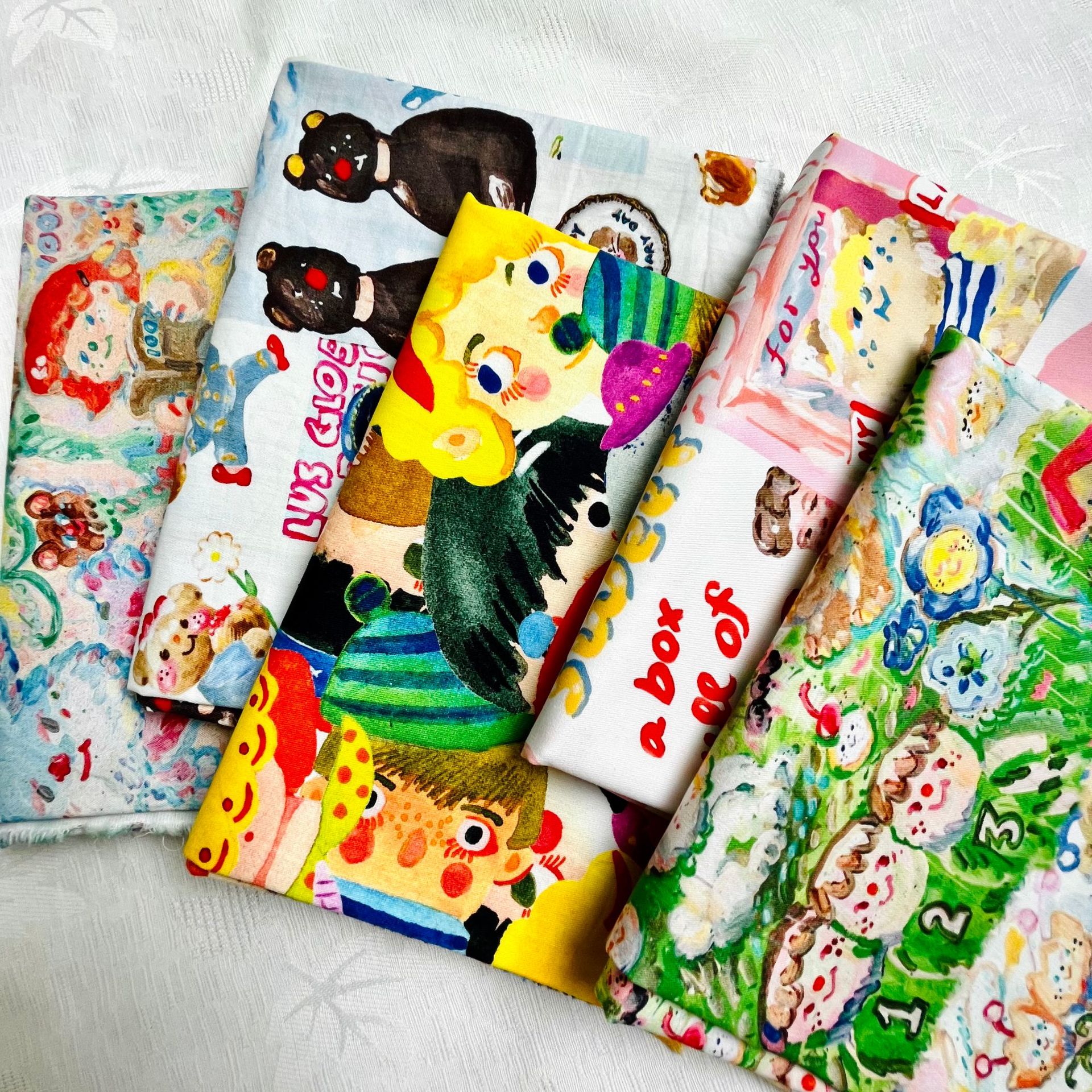 Picture of Oil painting style cotton twill fine sail 1.5 meters wide one meter price bag coat vest handmade DIY fabric