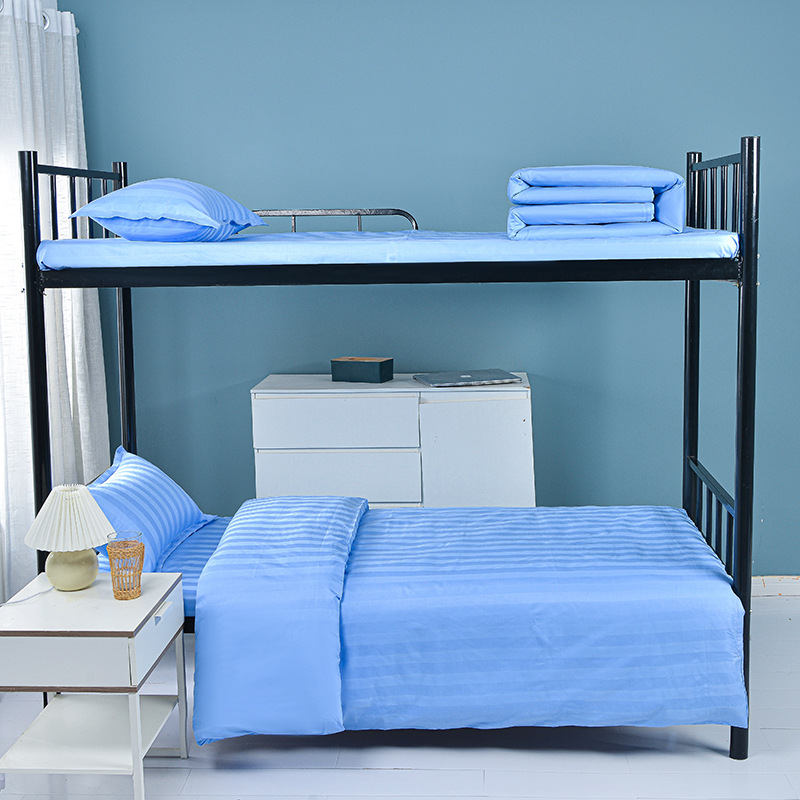 Picture of Pure Cotton Three-Piece Set Pure White Quilt Cover Bed Sheets Quilt Cover Single Hospital Bed Dormitory Ward Pure Cotton Bedding