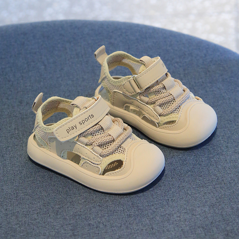Picture of Baby Sandals Summer Mesh Soft-soled Breathable Toddler Shoes 1-2-3 Years Old Boys and Girls Non-slip Anti-kick Beach Shoes