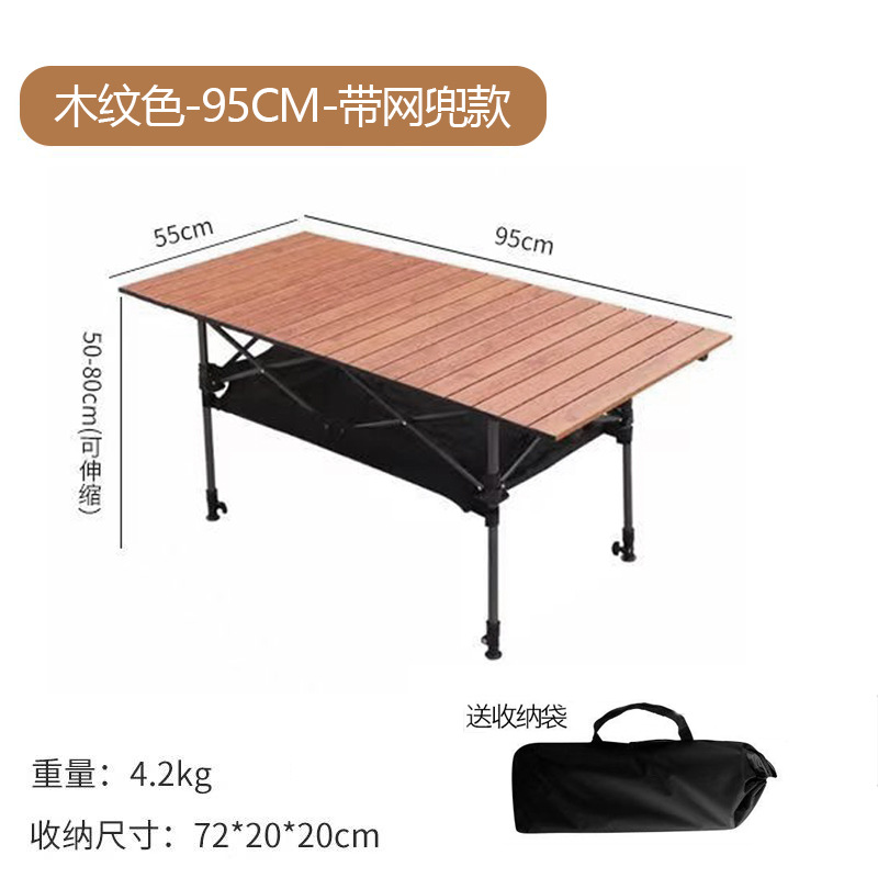 Picture of Wholesale Outdoor Folding Table Metal Egg Roll Table Portable Camping Picnic Table Stall Table Camping BBQ Self-driving Tour