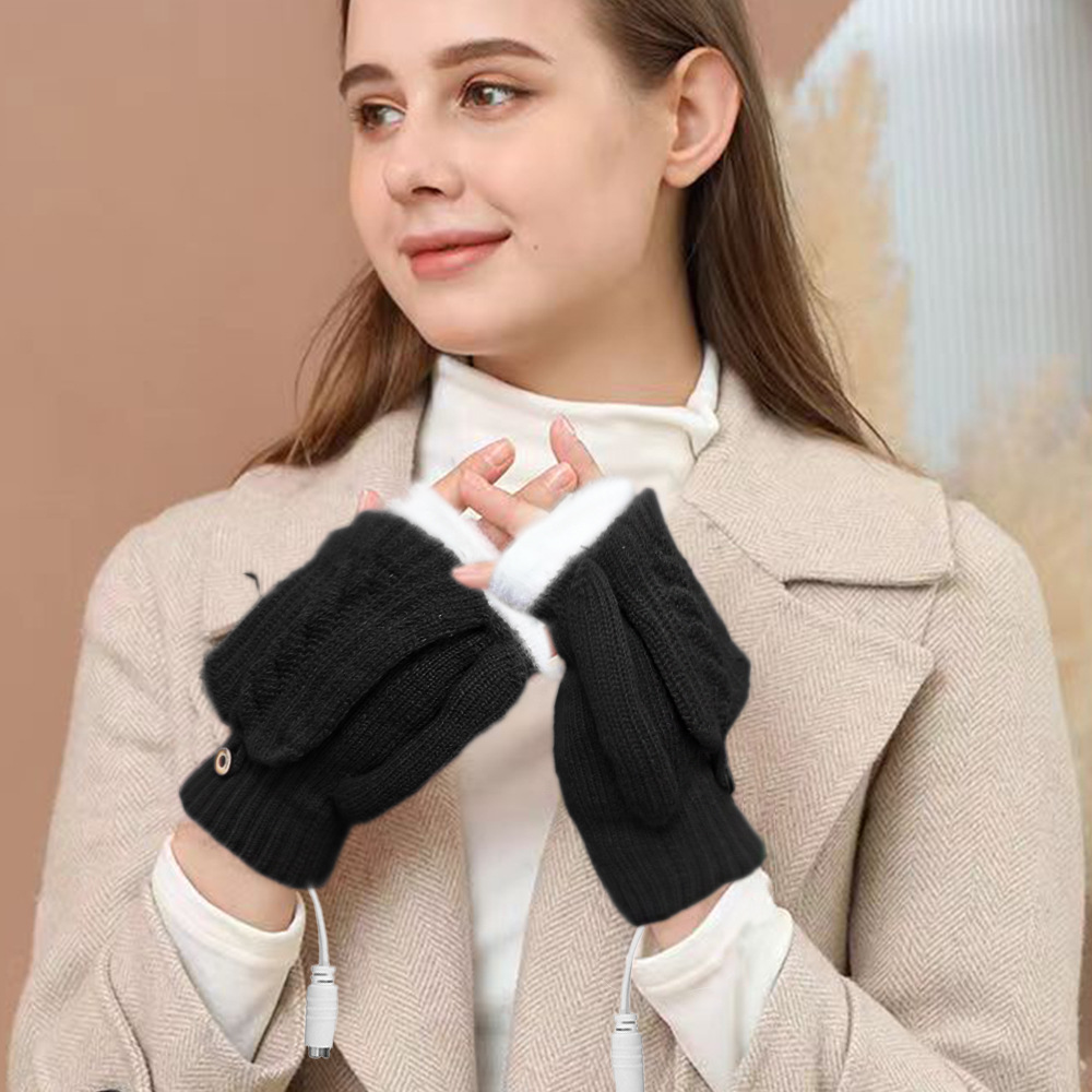 Winter Warm Gloves USB Gloves Stuffed Mobile Power Computer Electric Heated Gloves Beer Cup Shape Gloves