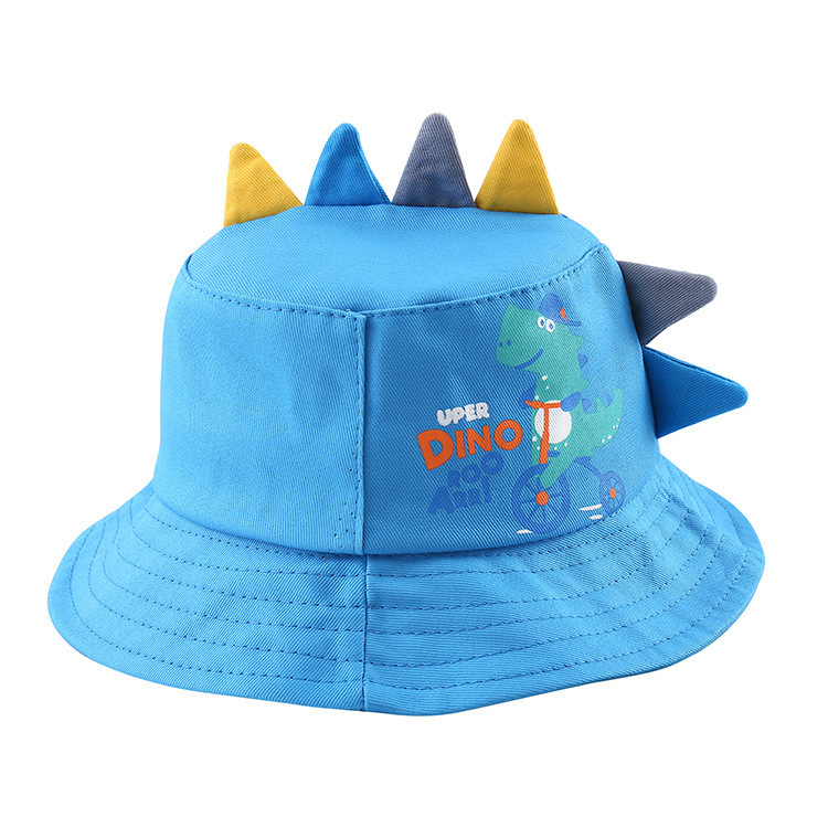 Picture of Ins Hat Children's Spring and Summer New Children's Cartoon Small Dinosaur Basin Hat Korean Baby Sunscreen Fisherman Hat