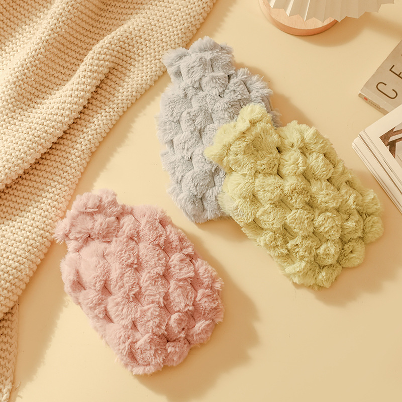 Picture of Water-Filled Hot Water Bag Large Plush Cute Hand Warmer Bag for Women to Apply on Belly, Cervical Spine and Quilt, Special Hot Water Bag Hand Warmer