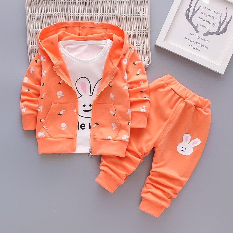 Foreign trade children's clothing girls spring vests suit foreign style spring and autumn clothing 2-3 years old girl long sleeve three piece set direct sales