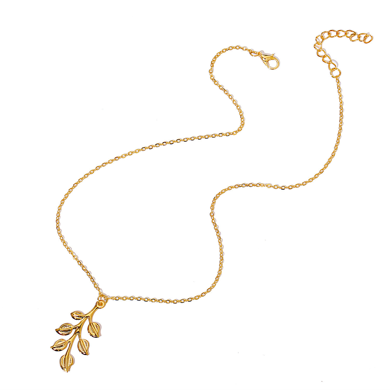Picture of C177 European and American explosions cross-border new Leaf long retro simple temperament trend necklace jewelry