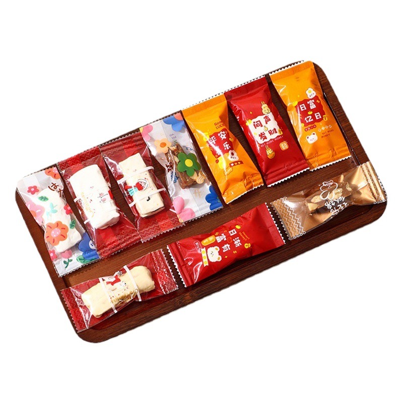 New nougat packaging bag toffee sea salt almond coffee candy bag thickened New Year food packaging bag