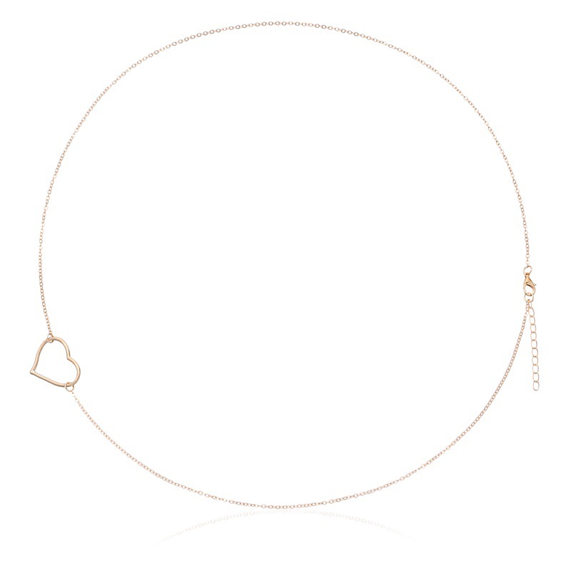 2023 Europe and the United States cross-border simple fashion alloy heart heart waist chain 18K gold body chain female Belly CHAIN