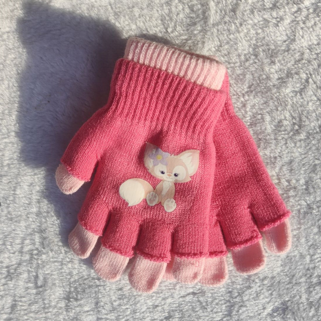 Picture of Children's gloves for boys and girls double-layer three-use autumn and winter warm Student five-finger children knitted astronaut gloves wholesale