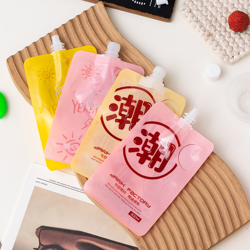 Picture of Juice nozzle bag soybean milk traditional Chinese medicine milk tea coffee concentrated liquid sub-packaging food grade beverage self-standing packaging bag