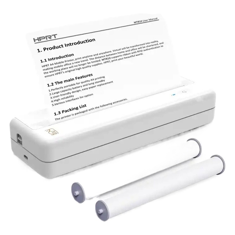 HPRT Hanyin MT810 thermal printer special high quality A4 printing paper 12 rolls 24 rolls without bisphenol