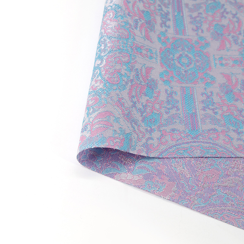 Picture of Brilliantly Colorful Dunhuang Baoxianghua Chinese Style New Chinese Style Jacquard Cloth Imitation Song Brocade Jacquard Hanfu Clothing Fabric