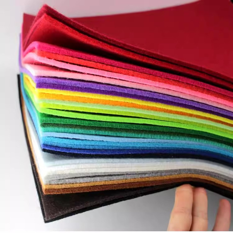 Non-Woven 3mm Thick DIY Handmade Decorative Material Package Kindergarten Paper-Cut Colorful Felt Cloth Non-Woven Wholesale