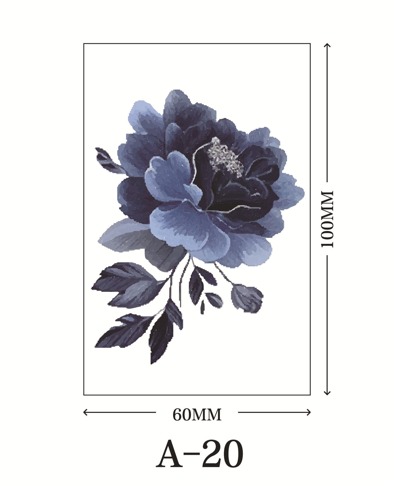 Picture of New cross-border rose flower tattoo stickers small fresh net red color tattoo stickers factory wholesale waterproof and durable