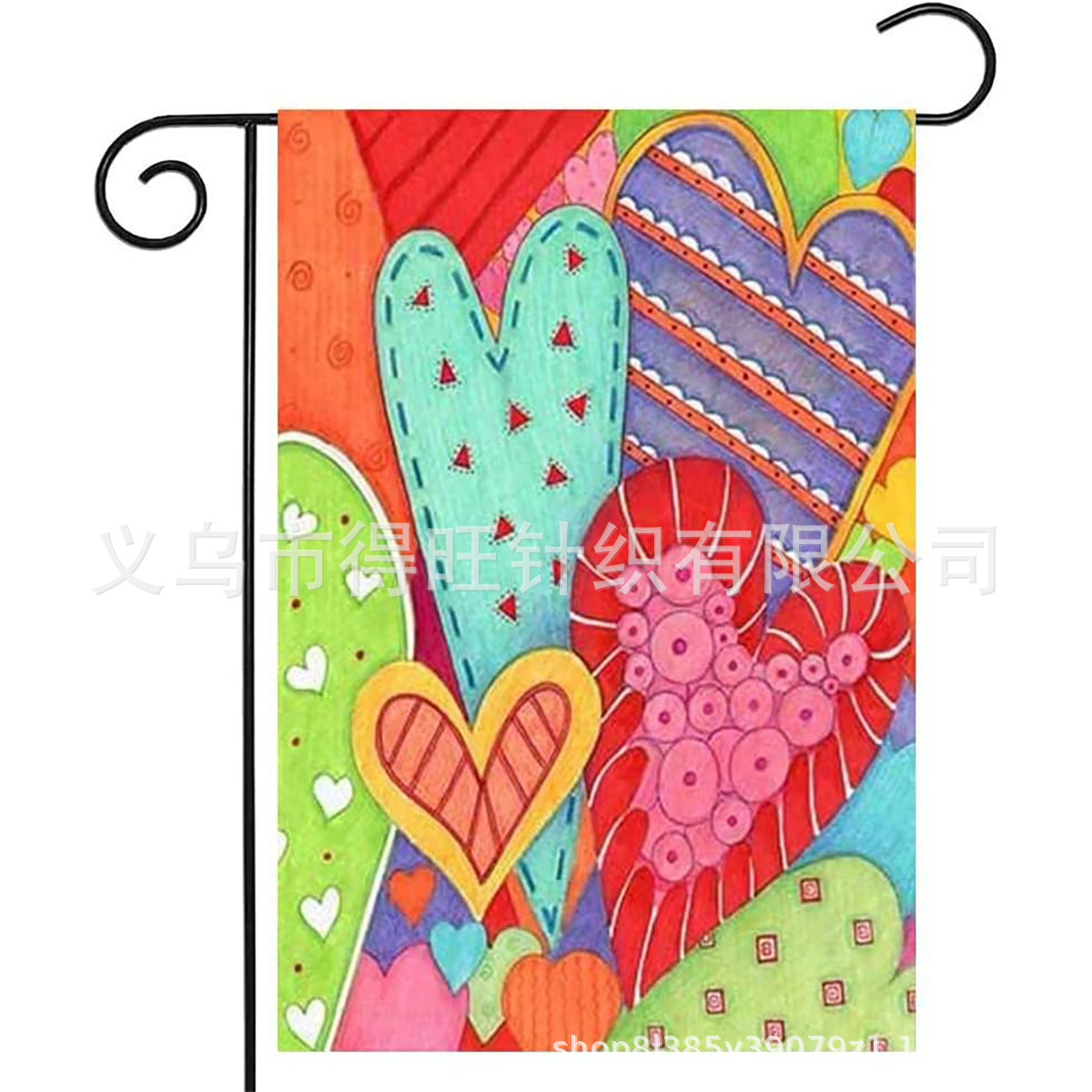Picture of 2024 Foreign Trade Amazon New Valentine's Day Garden Flag Festival Flag Double-sided Flag Love Car Garden Flag