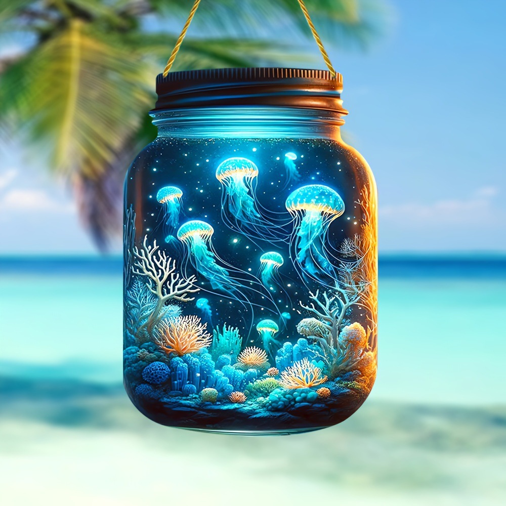 Amazon's Popular Jellyfish Catcher Plaque Jellyfish Coral Hanging Pendant Glass Door Decoration Hotel Wedding Decoration